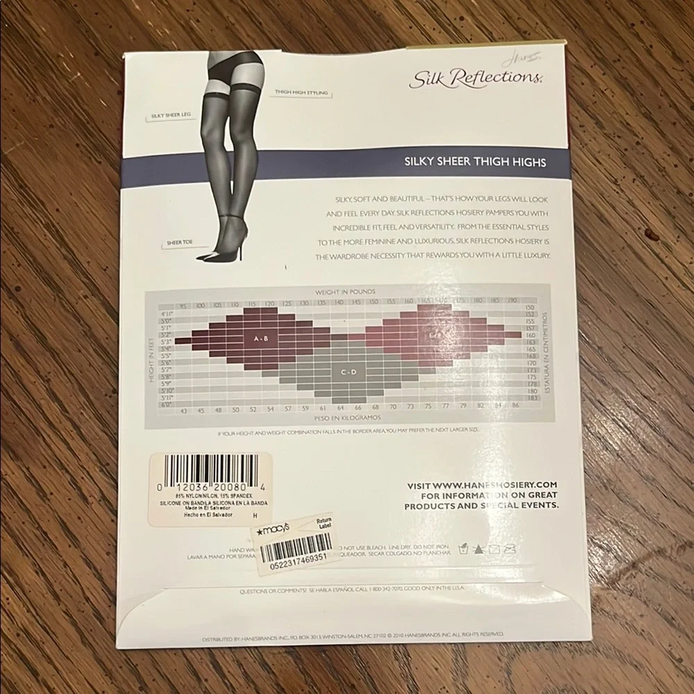 Hanes Silk Reflections and‎ Alive and Talbots Pantyhose Collection